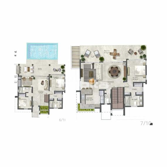 Дом в Пунта-Кана (Кап-Кана) площадь 249.6м² 2-этажный, изображение 5