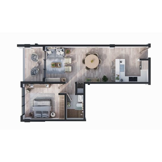 Квартира 1-комнатная студия 1+0 в Пунта-Кана площадь 50м² 2 этаж, изображение 16