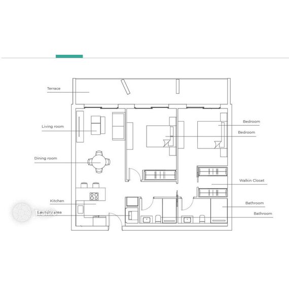 Квартира 4-комнатная 3+1 в Санто-Доминго-Эсте площадь 90м² 15 этаж, изображение 7
