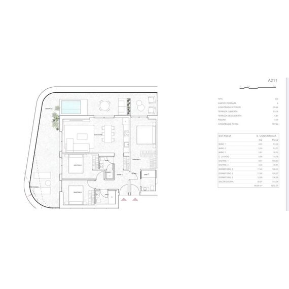 Квартира 3-комнатная 2+1 в Пунта-Кана (Пунта-Кана) площадь 91.95м² 2 этаж, изображение 13