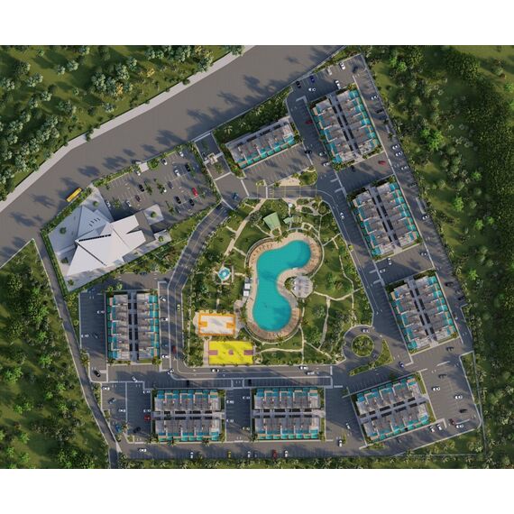 Квартира 2-комнатная 1+1 в Пунта-Кана (Баваро) площадь 52м², изображение 13