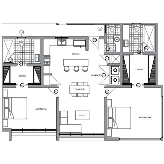 Квартира 3-комнатная 2+1 в Сосуа (Сосуа) площадь 140м² 4 этаж, изображение 9
