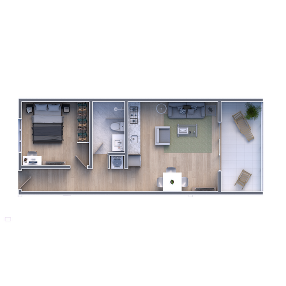 Квартира 2-комнатная 1+1 в Сосуа (Сосуа) площадь 66м², изображение 4