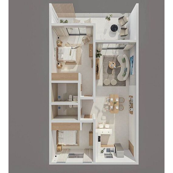 Квартира 3-комнатная 2+1 в Пунта-Кана (Баваро) площадь 104м², изображение 7