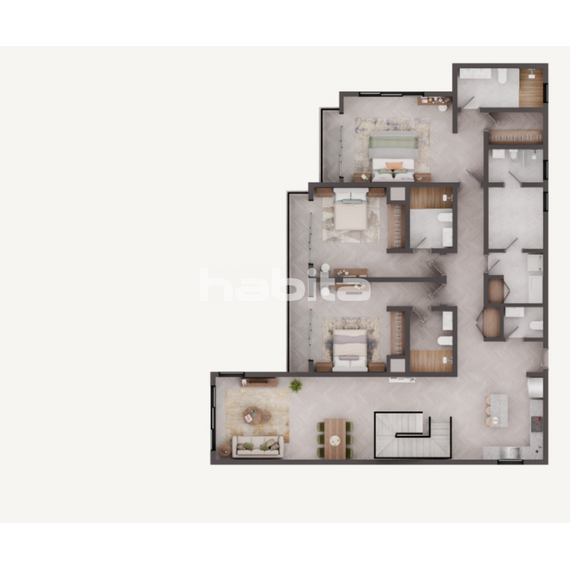 Квартира 4-комнатная 3+1 в Пунта-Кана (Пунта-Кана) площадь 231.8м² 3 этаж, изображение 10