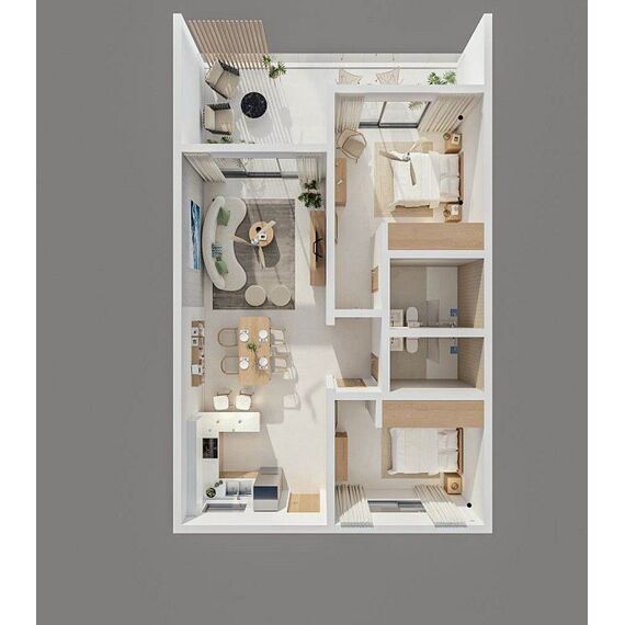 Квартира 3-комнатная 2+1 в Пунта-Кана (Баваро) площадь 104м², изображение 8