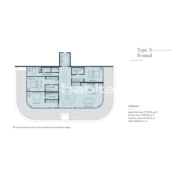 Квартира 3-комнатная 2+1 в Пунта-Кана (Кап-Кана) площадь 293.35м² 2 этаж, изображение 4